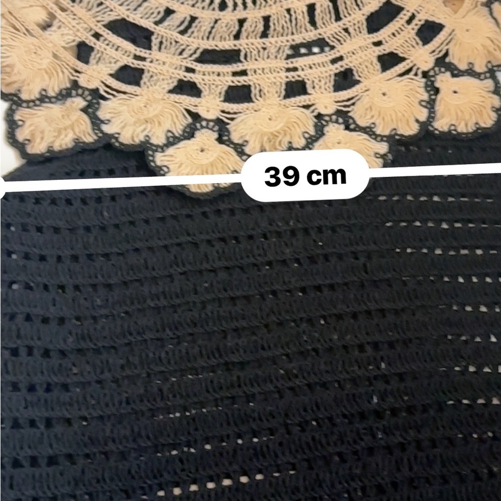 NWT Zara Limited Edition Black Crochet Dress with gold Accents XS/S - Picture 6 of 9